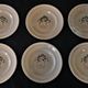 Series of six dessert plates Longwy years 50 cherry blossoms