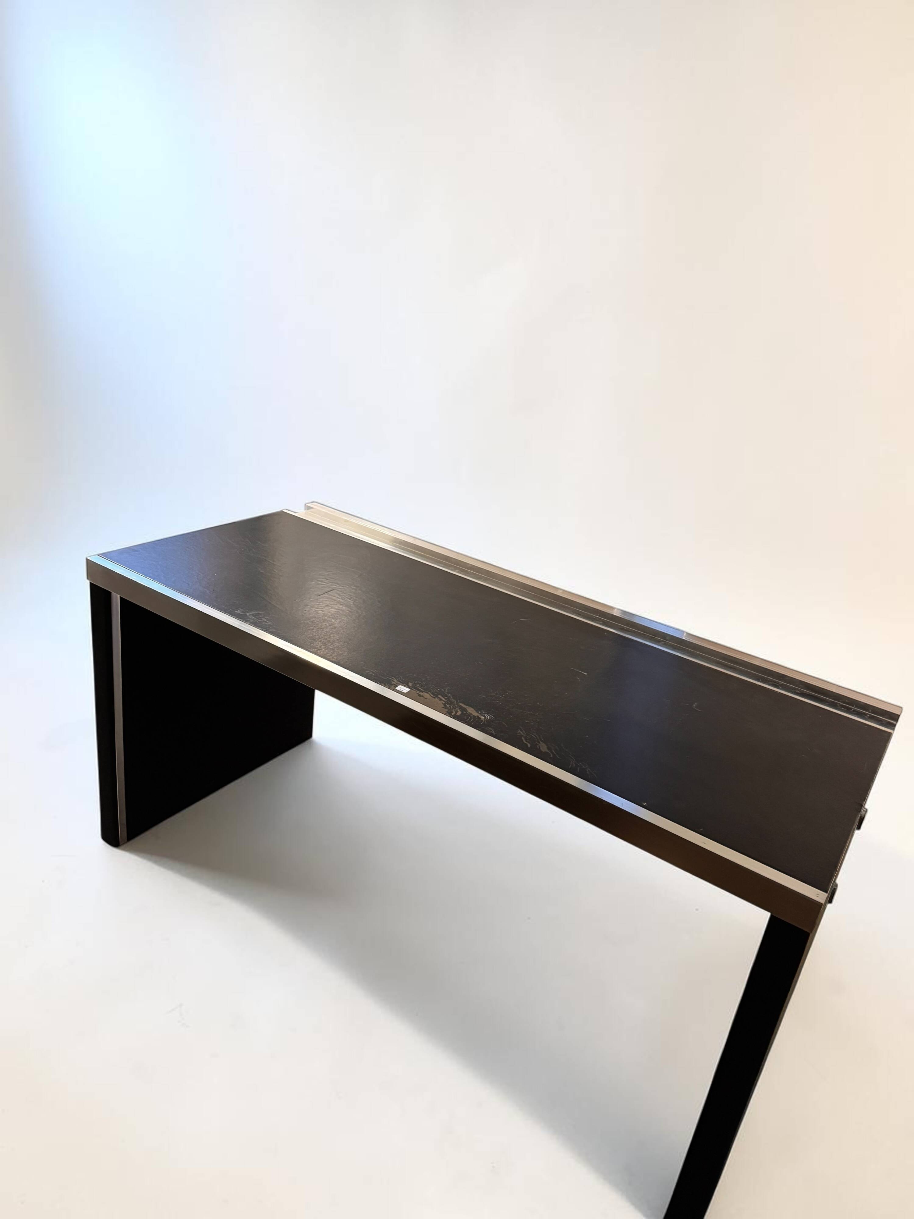 Guido Faleschini's desk for Mariani, black lacquered, 1970s