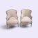 Pair of Louis XV style armchairs