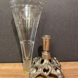 Cone vase, cut crystal bouquet (most certainly baccarat, saint louis)