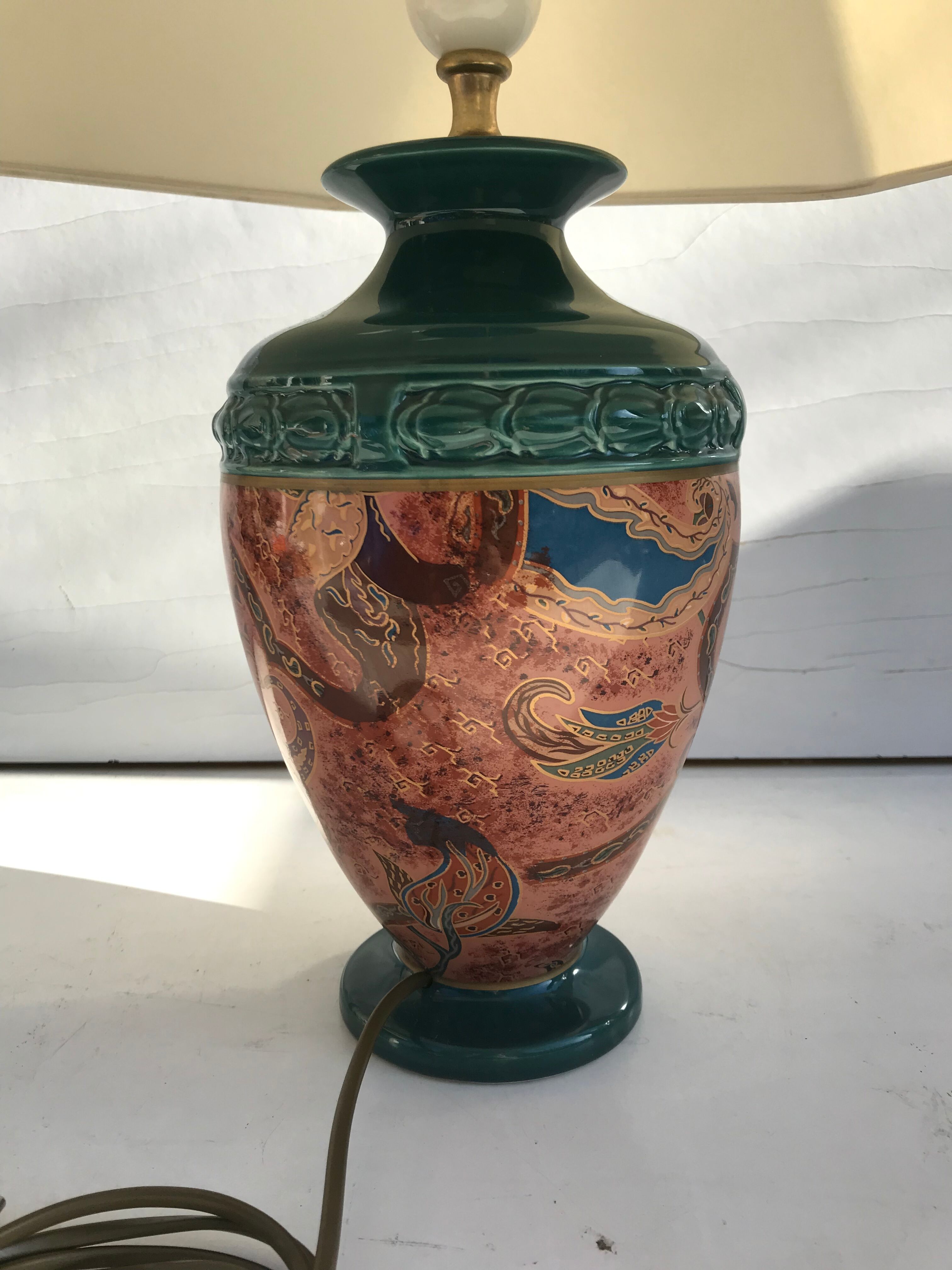 Lamp Robert de Schuytener  + shade Vintage cream ceramic