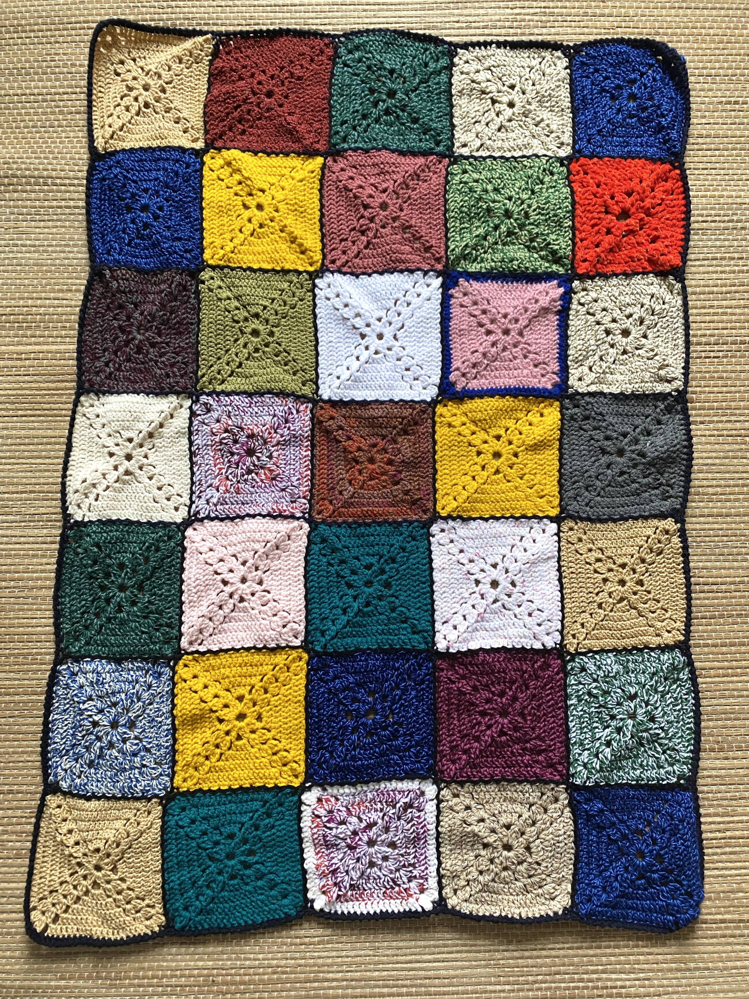 Vintage crochet blanket 90X120 cm