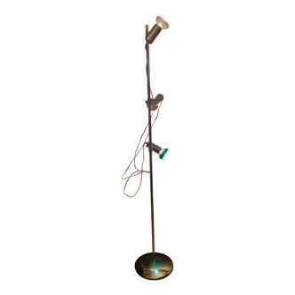 Vintage floor lamp 3 chrome spots France 1970
