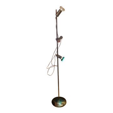 Vintage floor lamp 3 chrome spots France 1970