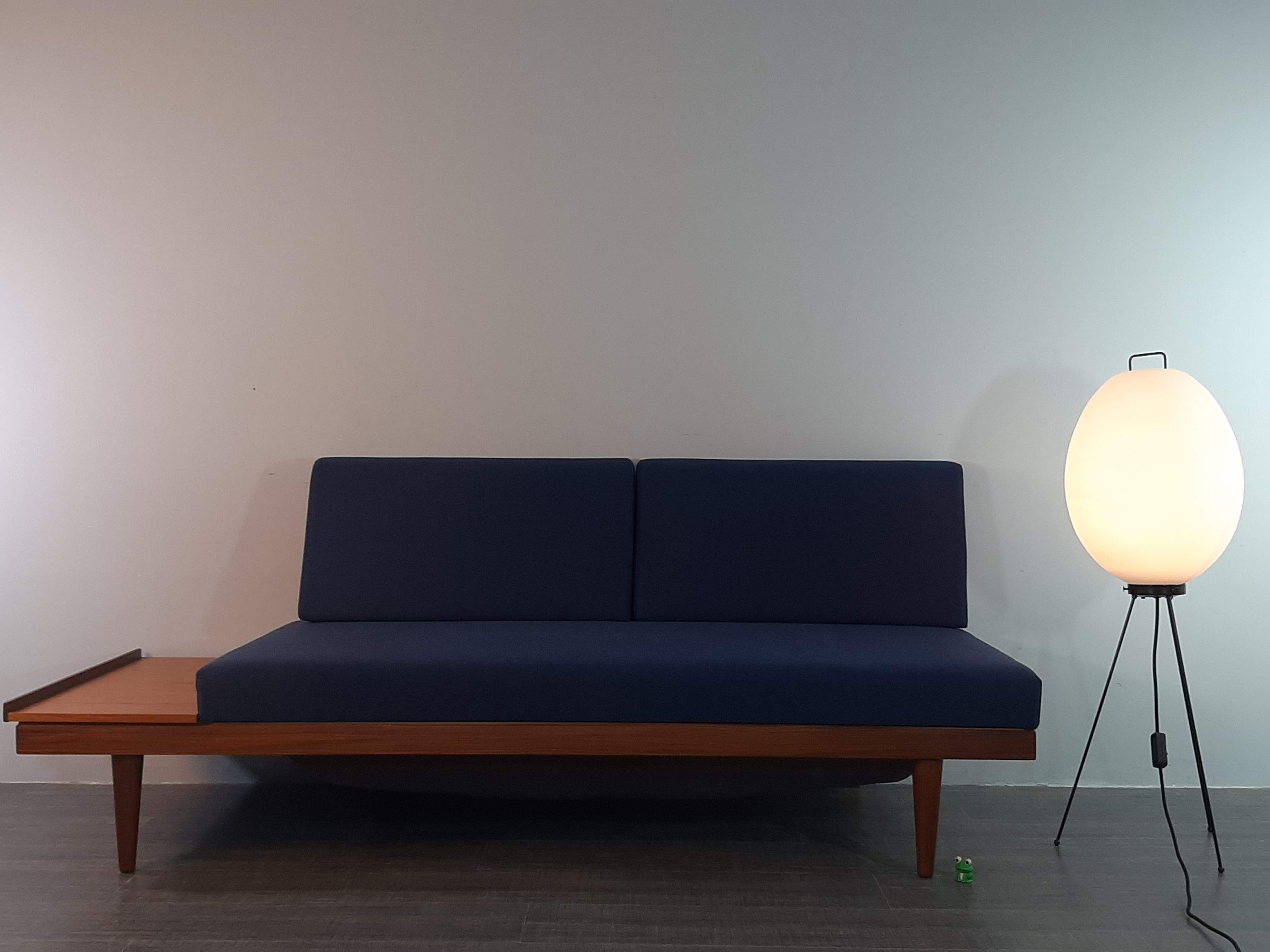 Norwegian daybed sofa teak and fabric by ekornes, 1960s