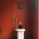 Table lamp in bakelite and gilded brass, 1980s