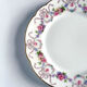 Set of 6 Limoges porcelain dessert plates with garlands and