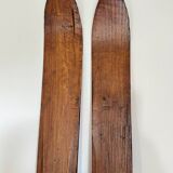 Old vintage wooden ski