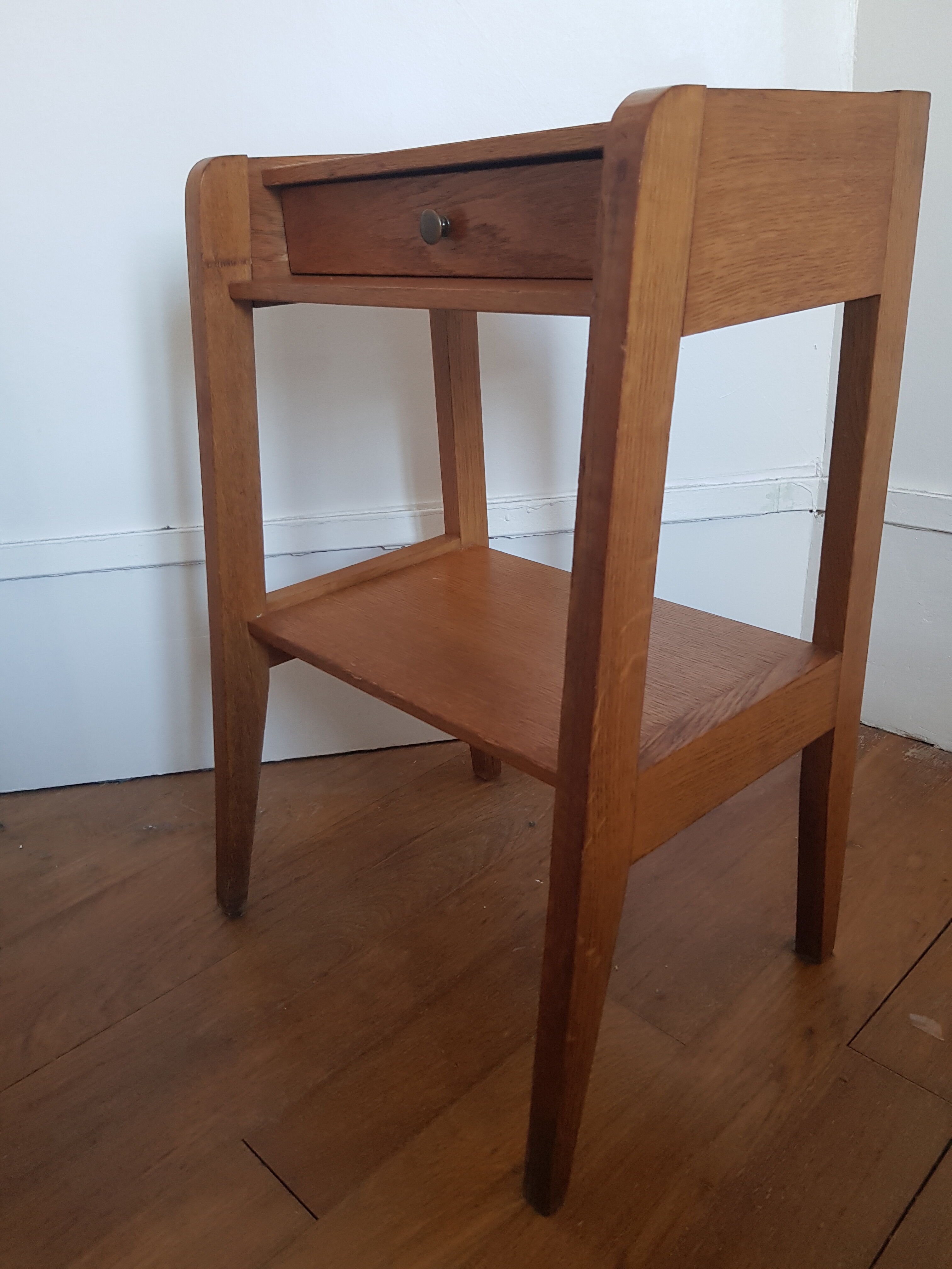 Wooden bedside table