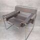 Marcel Breuer Wassily  grey leather B3 Chairs 1980s Italy