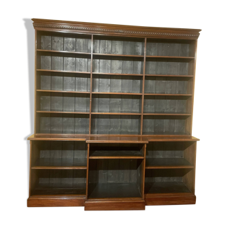 large open mahogany library - 19th century