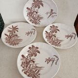 4 assiettes terre de fer Longchamp