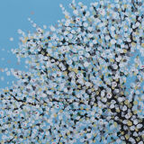 Painting on canvas - cherry tree