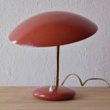 Vintage red saucer desk lamp - Space Age Design - 1950s