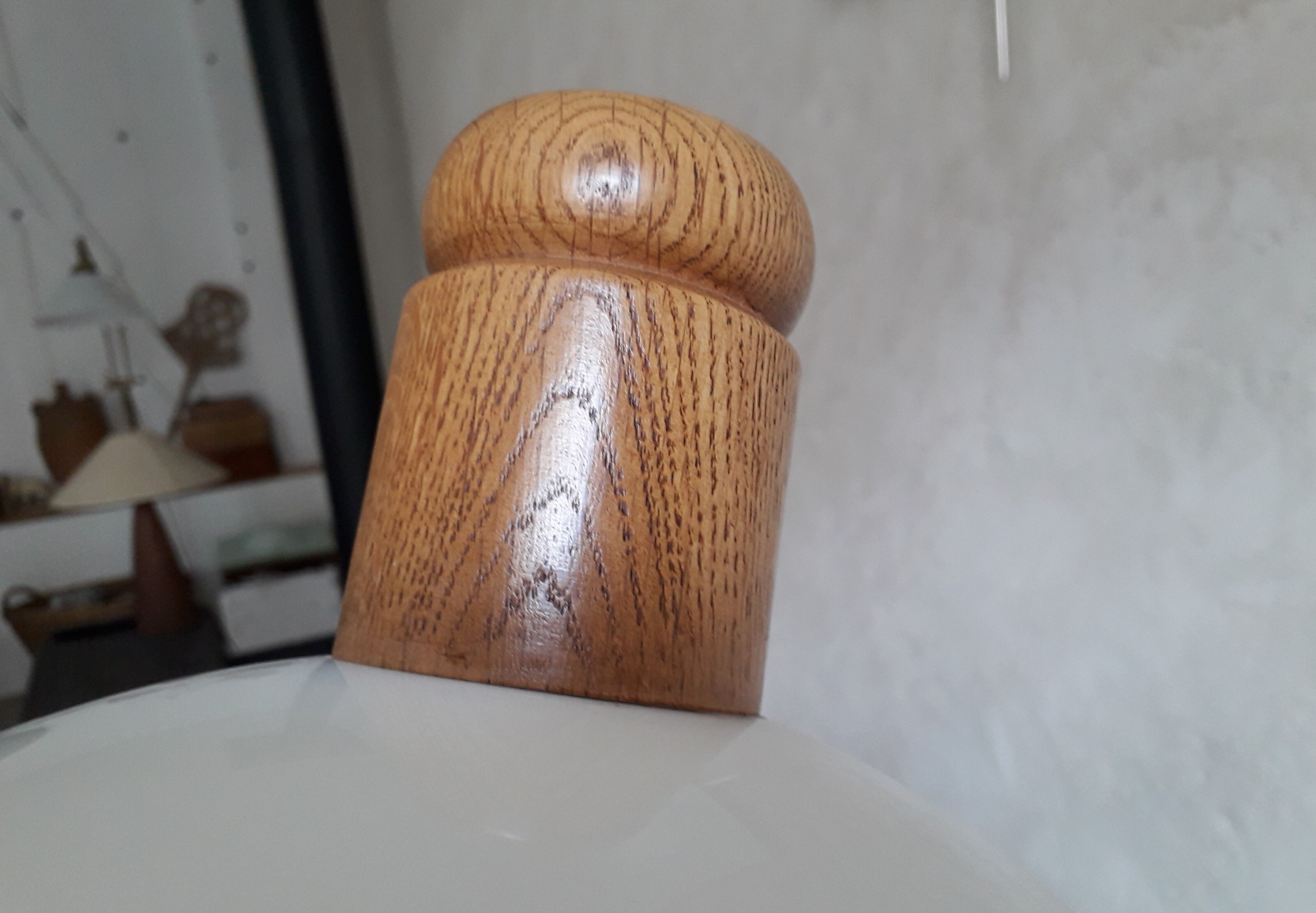 Wooden floor lamp, dutch design by steinhauer