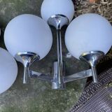Pair of Sciolari-style opaline wall lights