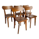 Set of 5 vintage wooden bistro chairs – Baumann style