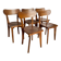 Set of 5 vintage wooden bistro chairs – Baumann style