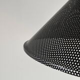 Postmodern perforated metal hanging lamp from the 80s