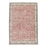7x10 Pale Red Beige Turkish Area Rug, 209x308Cm SK 21028