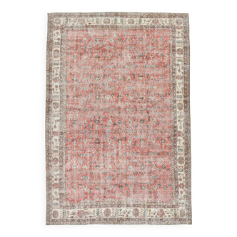 Tapis turc beige et rouge pâle
