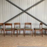 Kai Kristiansen Danish Teak Dining Chair K.S. Mobler Set of 6