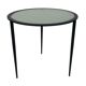 Vintage side table 80s metal and glass