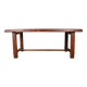 Large brutalist dining table in solid Elm, inspired by Olavi Hanninen, 1960.