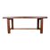 Large brutalist dining table in solid Elm, inspired by Olavi Hanninen, 1960.