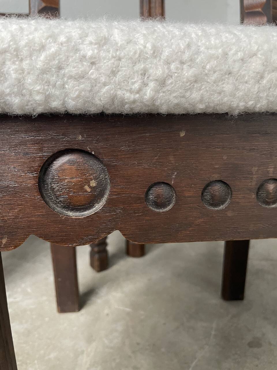 Set of 6 brutalist chairs from the 1940s