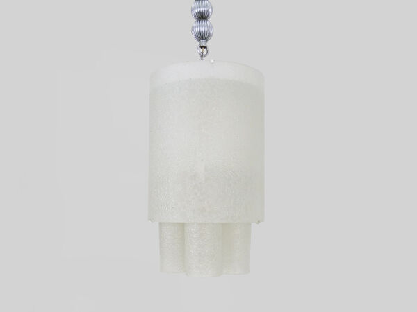 Lustre en tube de verre de Murano par Doria Leuchten. Année 60