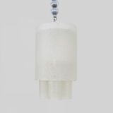 Murano glass tube chandelier by Doria Leuchten. Year 60