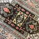 Vintage Turkish Vegan Silk Rug, 110x60 cm, Kayseri, Red, Yellow, Beige Small