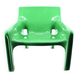 Chaise Space Age en Plastique Vert par Vico Magistretti pour Artemide, 1970
