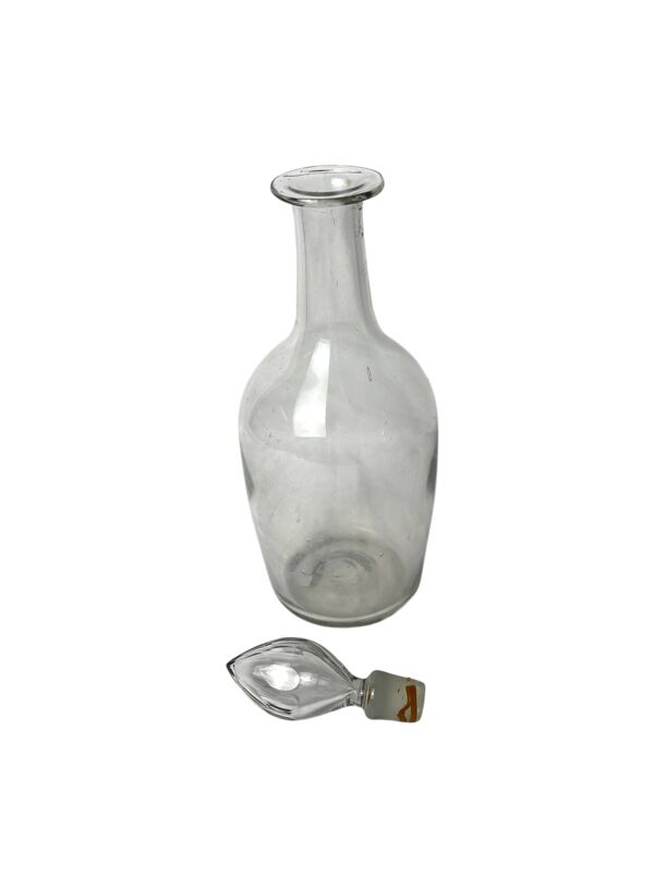 Arts de la table, grande bouteille carafe avec bouchon XIXème