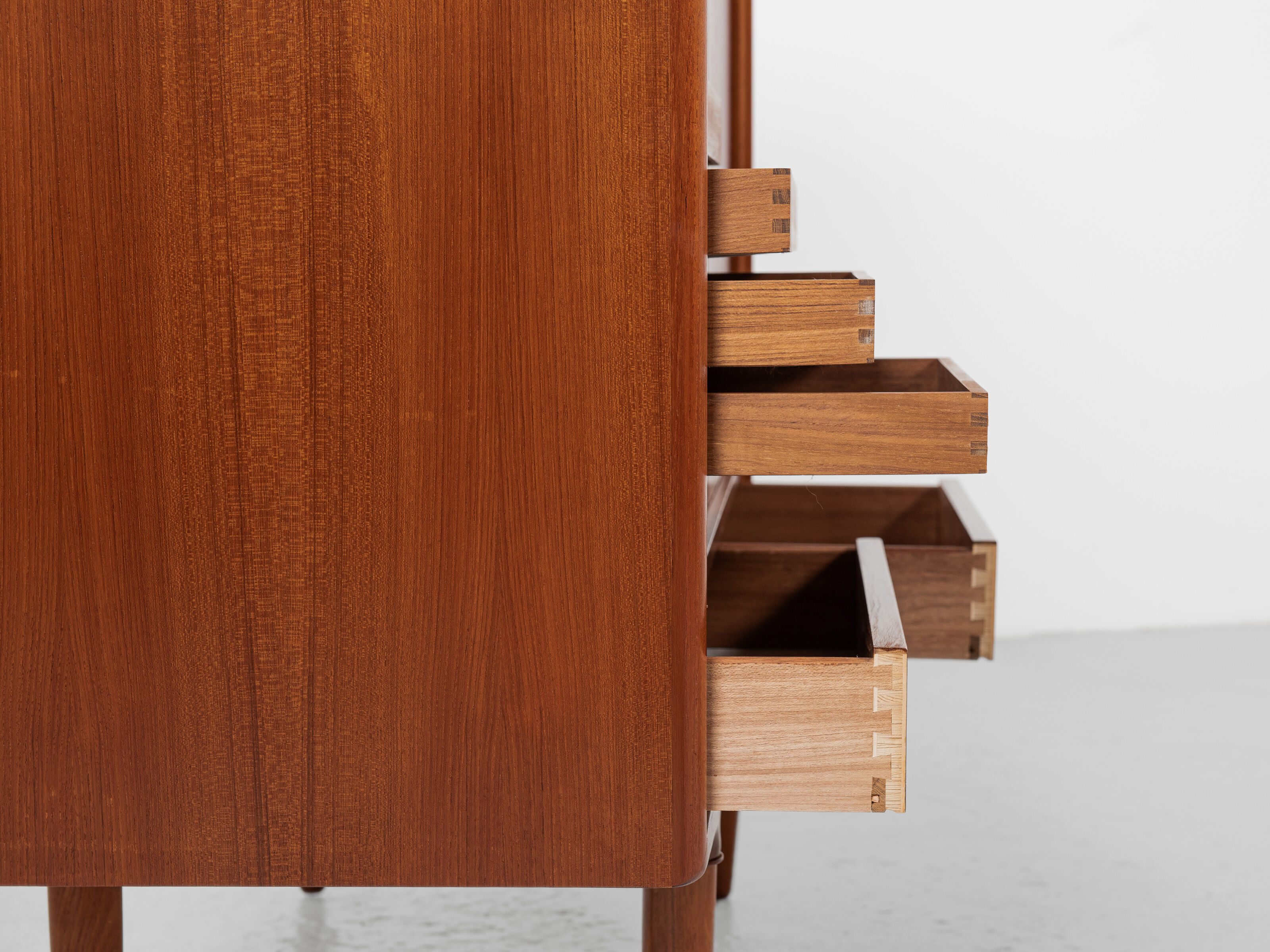 Midcentury Danish higher cabinet in teak by Axel Christensen for ACO Møbler 1960s