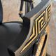 Pair of Empire-style bergère armchairs decorated with swans and lyres