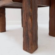 Tables de chevet ou table d'appoint rustiques en bois massif de style mid-century