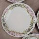 Set of 5 Limoges porcelain dessert plates in Art Nouveau style.