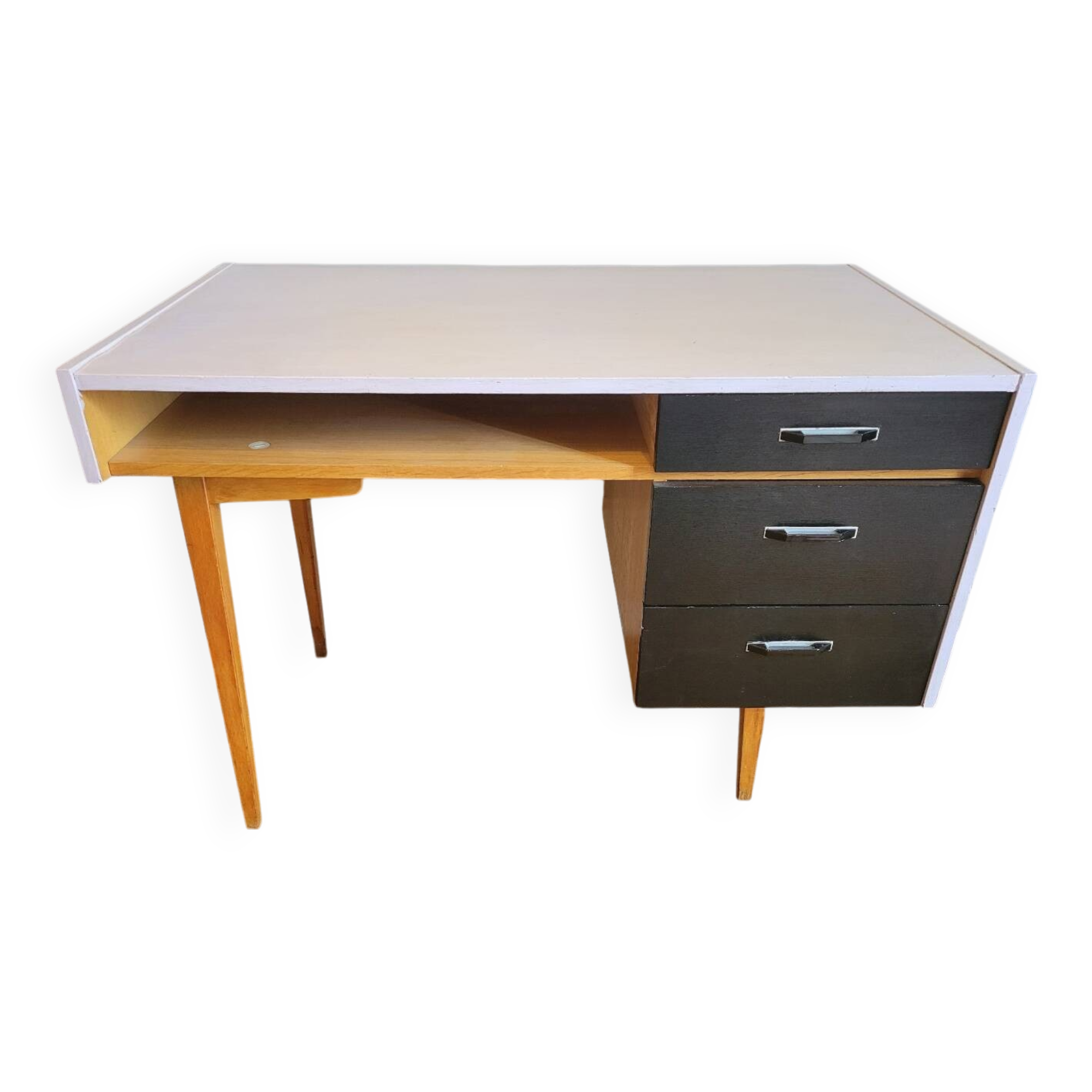 Desk with compass legs circa 1970