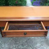 Wooden leather top desk
