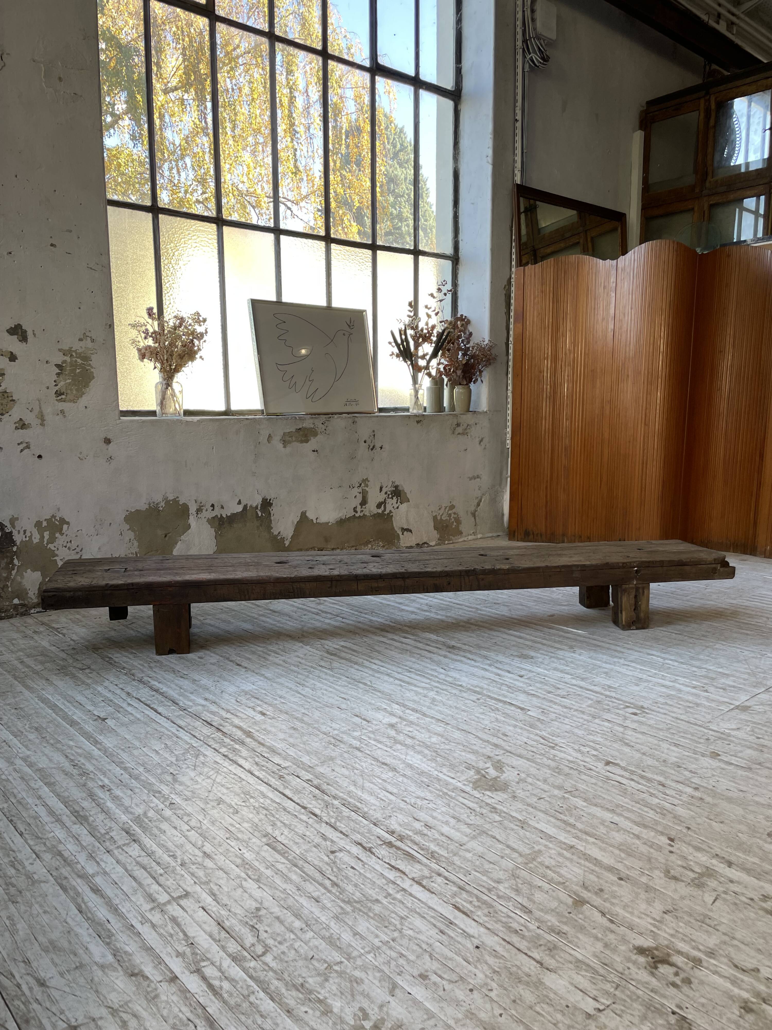 Workbench bench coffee table solid oak XXL