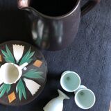 Black tinted hemp harvest tablecloth