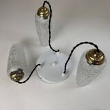 Antique cascade 3-bulb vintage chandelier