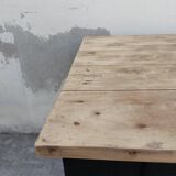 Black patinated old farmhouse table