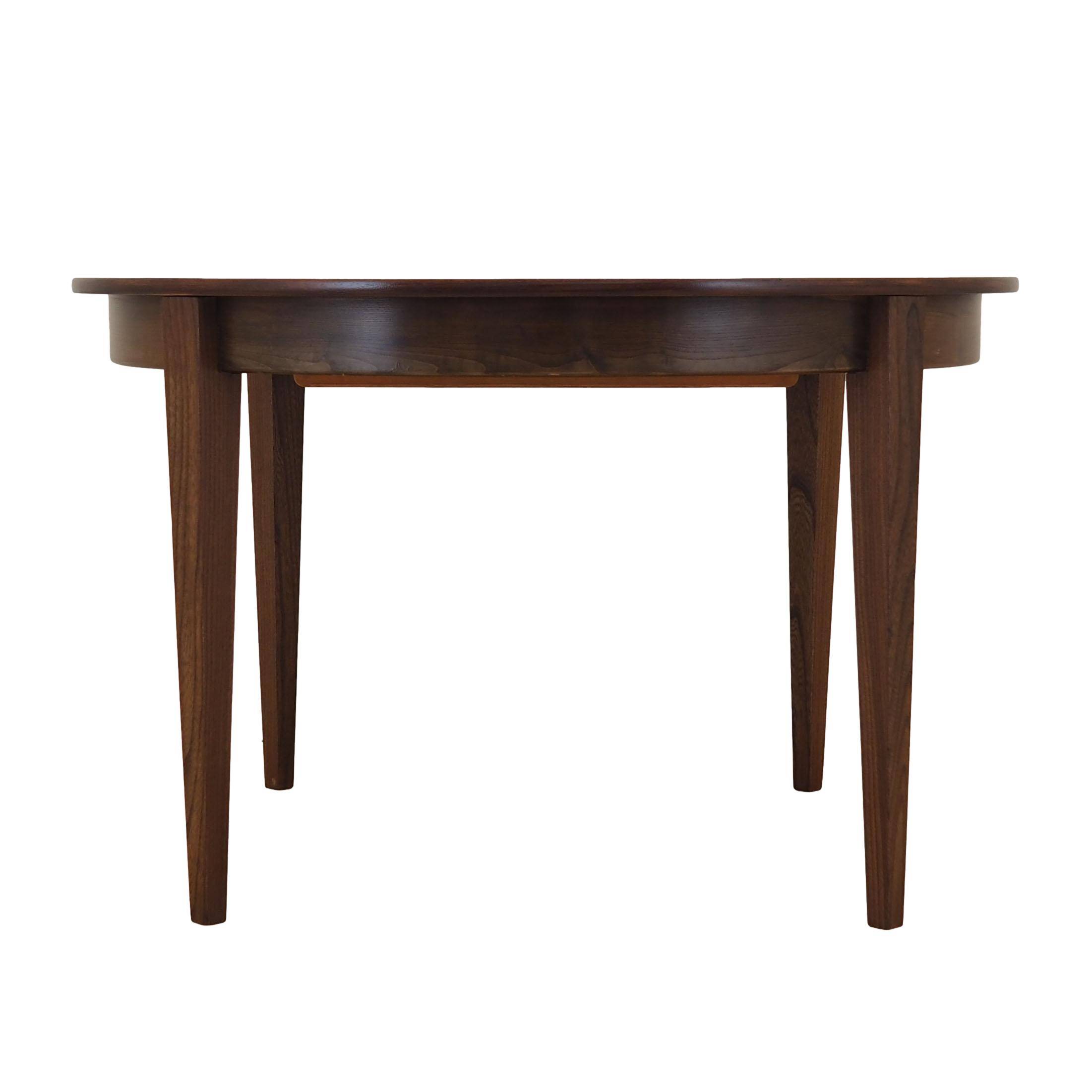 Round rosewood table, Danish design, 1970s, production: Denmark