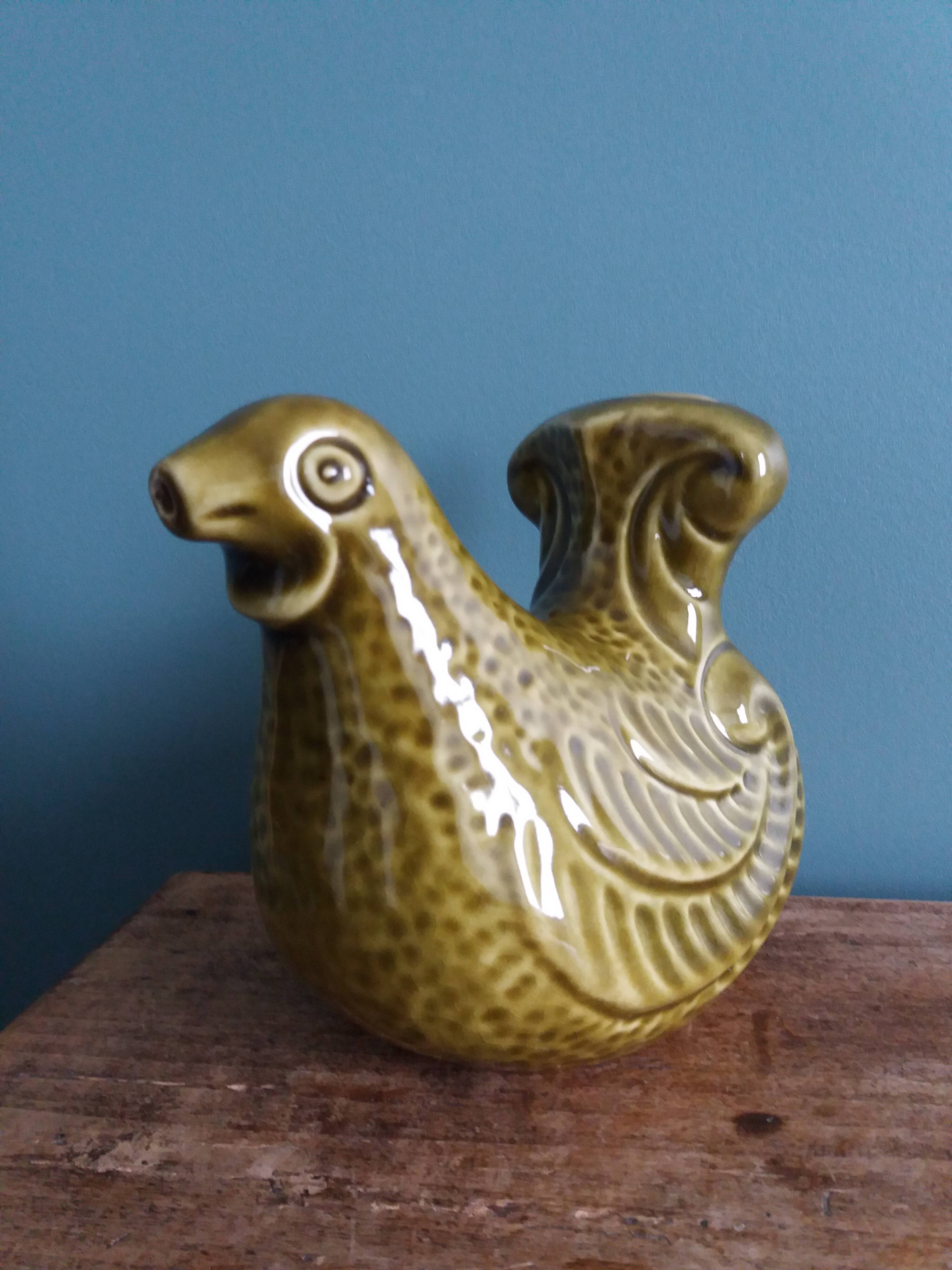 Ceramic Bird String Dispenser Scissor Holder Wall Decor
