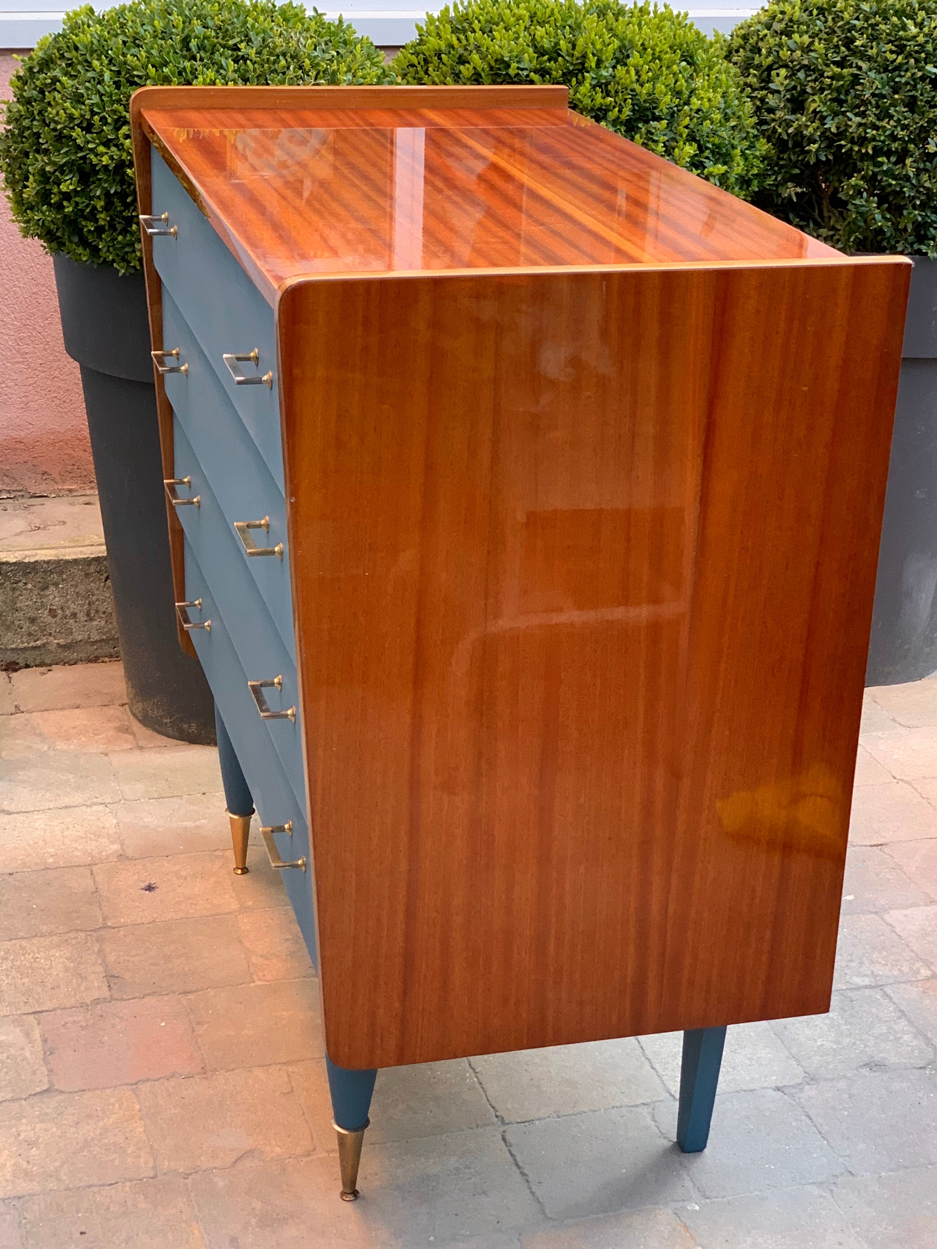 Grey blue vintage dresser