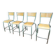 Lot de 10 chaises hautes d'école Mullca