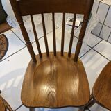 Ensemble de 4 chaises rustiques chêne